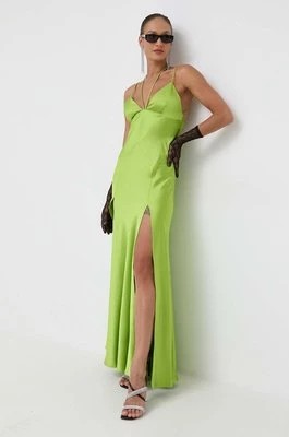 Zdjęcie produktu Pinko sukienka kolor zielony maxi rozkloszowana