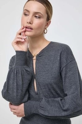 Zdjęcie produktu Pinko sweter wełniany damski kolor szary lekki