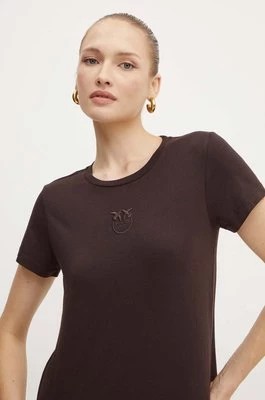 Zdjęcie produktu Pinko t-shirt bawełniany damski kolor brązowy 100355 A227