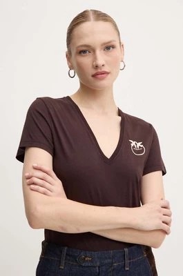 Zdjęcie produktu Pinko t-shirt bawełniany damski kolor brązowy 102950 A228