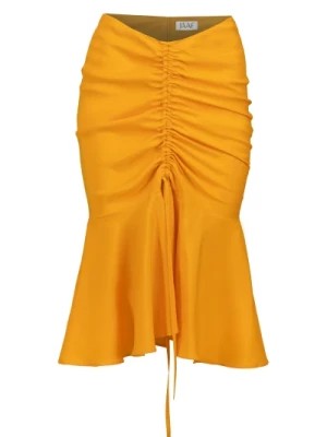 Zdjęcie produktu Plisowana jedwabna sukienka w pomarańczowym tangerine Jaaf