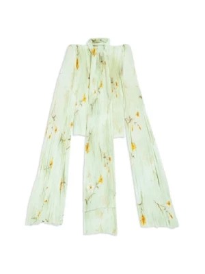 Zdjęcie produktu Plisowana Spódnica Midi z Kwiatowym Wzorem Balenciaga