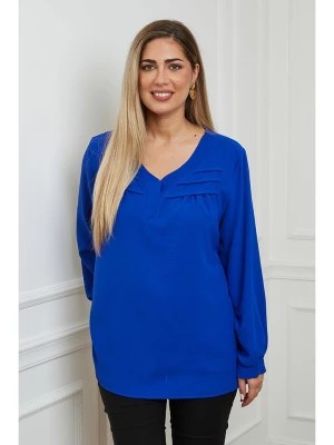 Zdjęcie produktu Plus Size Company Bluzka "Bedina" w kolorze niebieskim rozmiar: 54