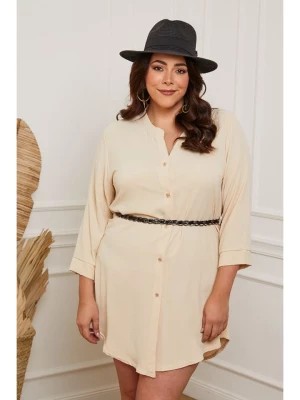Zdjęcie produktu Plus Size Company Sukienka "Bent" w kolorze beżowym rozmiar: 44