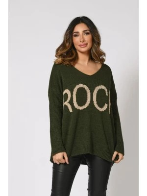 Zdjęcie produktu Plus Size Company Sweter "Jarry" w kolorze khaki rozmiar: 50