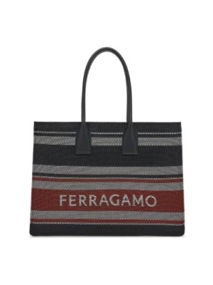 Zdjęcie produktu Podpisowa torba Tote z logo Jacquard Salvatore Ferragamo