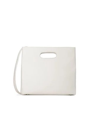 Zdjęcie produktu Pojemna torebka skórzana damska w kolorze złamanej bieli Kazar