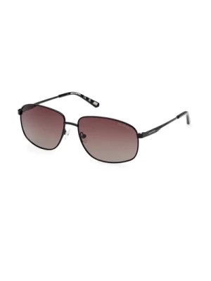 Zdjęcie produktu Polaroidowe okulary przeciwsłoneczne czarna oprawka brązowe soczewki Skechers