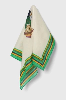 Zdjęcie produktu Polo Ralph Lauren apaszka bawełniana kolor zielony wzorzysta 455950113