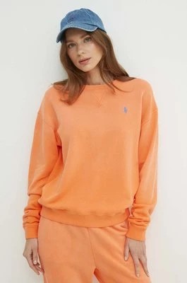 Zdjęcie produktu Polo Ralph Lauren bluza bawełniana damska kolor pomarańczowy gładka 211935582
