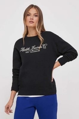 Zdjęcie produktu Polo Ralph Lauren bluza damska kolor czarny z nadrukiem