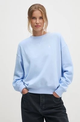 Zdjęcie produktu Polo Ralph Lauren bluza damska kolor niebieski z aplikacją 211936820