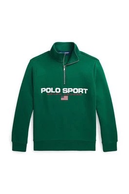 Zdjęcie produktu Polo Ralph Lauren bluza dziecięca kolor zielony z nadrukiem