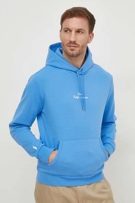 Zdjęcie produktu Polo Ralph Lauren bluza męska kolor niebieski z kapturem z aplikacją