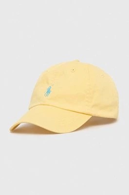 Zdjęcie produktu Polo Ralph Lauren czapka z daszkiem bawełniana kolor żółty gładka 211912843