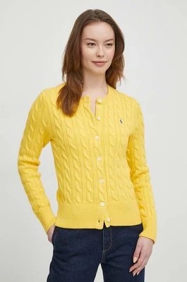 Zdjęcie produktu Polo Ralph Lauren kardigan bawełniany kolor żółty