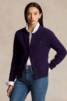 Zdjęcie produktu Polo Ralph Lauren kardigan wełniany kolor fioletowy 211910443