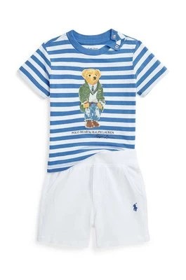 Zdjęcie produktu Polo Ralph Lauren komplet bawełniany niemowlęcy kolor niebieski