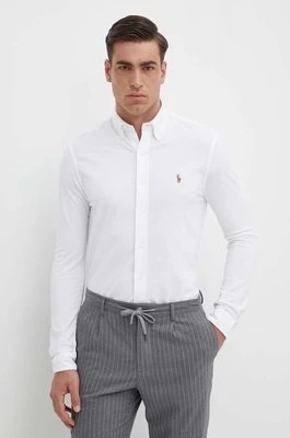 Zdjęcie produktu Polo Ralph Lauren koszula bawełniana męska kolor biały regular z kołnierzykiem button-down 710932545