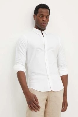 Zdjęcie produktu Polo Ralph Lauren koszula bawełniana męska kolor biały slim z kołnierzykiem button-down 710674095002