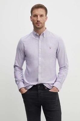 Zdjęcie produktu Polo Ralph Lauren koszula bawełniana męska kolor fioletowy regular z kołnierzykiem button-down