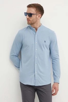 Zdjęcie produktu Polo Ralph Lauren koszula bawełniana męska kolor niebieski regular ze stójką 710742468