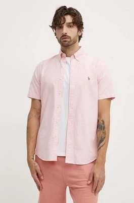 Zdjęcie produktu Polo Ralph Lauren koszula bawełniana męska kolor różowy regular z kołnierzykiem button-down