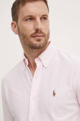 Zdjęcie produktu Polo Ralph Lauren koszula bawełniana męska kolor różowy regular z kołnierzykiem button-down 710934575