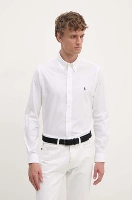 Zdjęcie produktu Polo Ralph Lauren koszula męska kolor biały regular z kołnierzykiem button-down 710928255