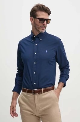 Zdjęcie produktu Polo Ralph Lauren koszula męska kolor granatowy regular z kołnierzykiem button-down 710928255