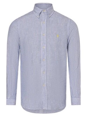 Zdjęcie produktu Polo Ralph Lauren Męska koszula lniana - Custom Fit Mężczyźni Slim Fit len niebieski|biały w paski,