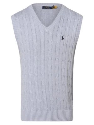 Zdjęcie produktu Polo Ralph Lauren Męski sweter Mężczyźni Bawełna niebieski jednolity,