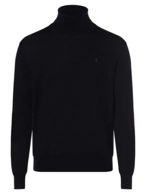 Zdjęcie produktu Polo Ralph Lauren Męski sweter z wełny merino Mężczyźni Wełna merino niebieski jednolity,