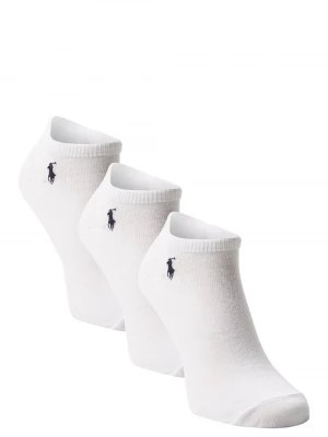 Zdjęcie produktu Polo Ralph Lauren Męskie skarpety do obuwia sportowego pakowane po 3 szt. Mężczyźni Bawełna biały jednolity,