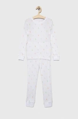 Zdjęcie produktu Polo Ralph Lauren piżama bawełniana kolor biały wzorzysta