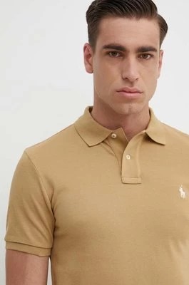 Zdjęcie produktu Polo Ralph Lauren polo bawełniane kolor beżowy