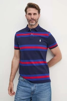 Zdjęcie produktu Polo Ralph Lauren polo bawełniane kolor granatowy wzorzysty 710951896