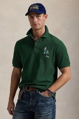 Zdjęcie produktu Polo Ralph Lauren polo bawełniane kolor zielony z aplikacją 710953336