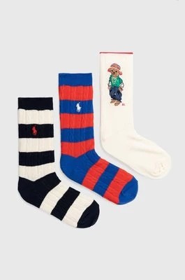 Zdjęcie produktu Polo Ralph Lauren skarpetki 3-pack damskie kolor beżowy 455950827