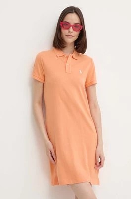 Zdjęcie produktu Polo Ralph Lauren sukienka bawełniana kolor pomarańczowy mini prosta 211799490016