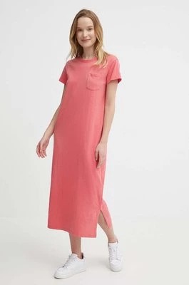 Zdjęcie produktu Polo Ralph Lauren sukienka bawełniana kolor różowy midi prosta 211935607