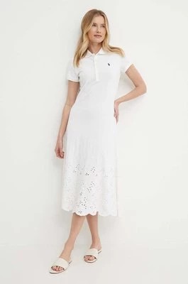 Zdjęcie produktu Polo Ralph Lauren sukienka kolor biały maxi rozkloszowana 211935606