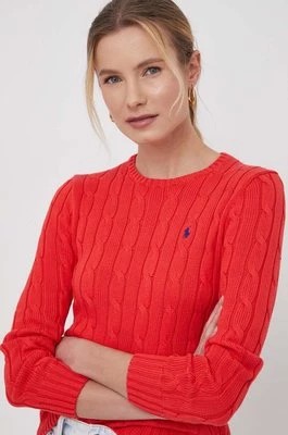 Zdjęcie produktu Polo Ralph Lauren sweter bawełniany kolor czerwony