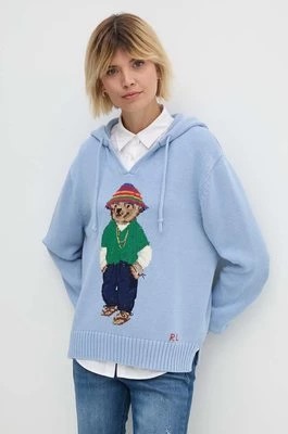 Zdjęcie produktu Polo Ralph Lauren sweter bawełniany kolor niebieski 211935324