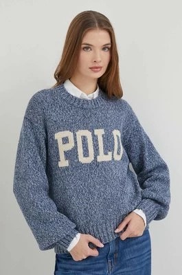 Zdjęcie produktu Polo Ralph Lauren sweter damski kolor niebieski ciepły