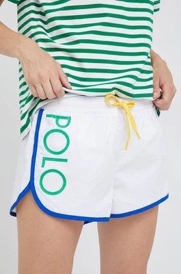 Zdjęcie produktu Polo Ralph Lauren szorty damskie kolor biały gładkie medium waist