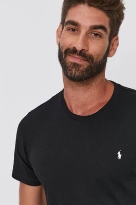 Zdjęcie produktu Polo Ralph Lauren T-shirt bawełniany 714844756001 kolor czarny gładki