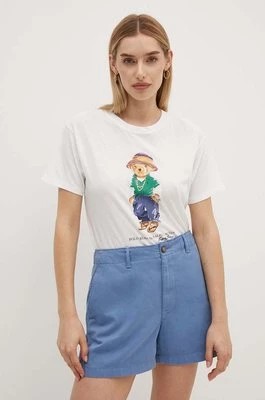 Zdjęcie produktu Polo Ralph Lauren t-shirt bawełniany damski kolor biały 211935615