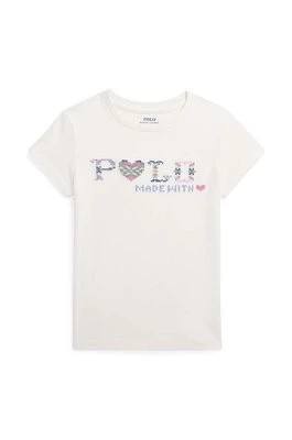 Zdjęcie produktu Polo Ralph Lauren t-shirt bawełniany dziecięcy kolor beżowy