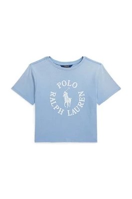 Zdjęcie produktu Polo Ralph Lauren t-shirt bawełniany dziecięcy kolor niebieski